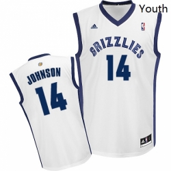 Youth Adidas Memphis Grizzlies 14 Brice Johnson Swingman White Home NBA Jersey 
