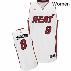 Womens Adidas Miami Heat 8 Tyler Johnson Swingman White Home NBA Jersey 