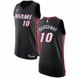 Womens Nike Miami Heat 10 Tim Hardaway Authentic Black Road NBA Jersey Icon Edition