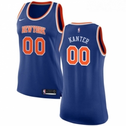 Womens Nike New York Knicks 00 Enes Kanter Authentic Royal Blue NBA Jersey Icon Edition 