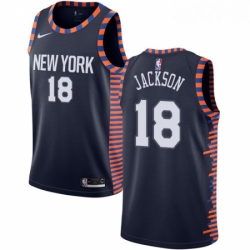 Womens Nike New York Knicks 18 Phil Jackson Swingman Navy Blue NBA Jersey 2018 19 City Edition