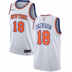 Womens Nike New York Knicks 18 Phil Jackson Swingman White NBA Jersey Association Edition