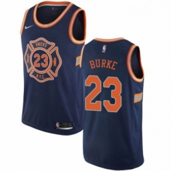 Womens Nike New York Knicks 23 Trey Burke Swingman Navy Blue NBA Jersey City Edition 