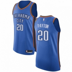 Mens Nike Oklahoma City Thunder 20 Gary Payton Authentic Royal Blue Road NBA Jersey Icon Edition