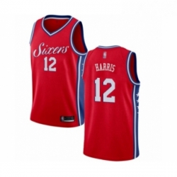 Mens Philadelphia 76ers 12 Tobias Harris Authentic Red Basketball Jersey Statement Edition 
