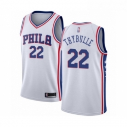 Mens Philadelphia 76ers 22 Mattise Thybulle Authentic White Basketball Jersey Association Edition 