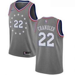 Womens Nike Philadelphia 76ers 22 Wilson Chandler Swingman Gray NBA Jersey City Edition 