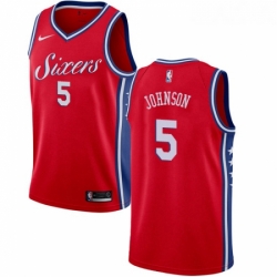 Womens Nike Philadelphia 76ers 5 Amir Johnson Swingman Red Alternate NBA Jersey Statement Edition 