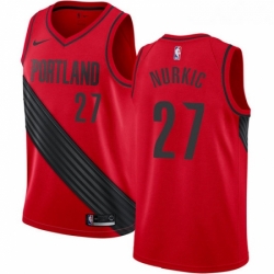 Youth Nike Portland Trail Blazers 27 Jusuf Nurkic Swingman Red Alternate NBA Jersey Statement Edition
