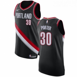 Youth Nike Portland Trail Blazers 30 Terry Porter Authentic Black Road NBA Jersey Icon Edition
