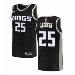Youth Nike Sacramento Kings 25 Justin Jackson Authentic Black NBA Jersey Statement Edition 