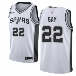 Womens Nike San Antonio Spurs 22 Rudy Gay Authentic White Home NBA Jersey Association Edition 