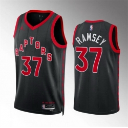 Men Toronto Raptors 37 Jahmi 27us Ramsey Black Statement Edition Stitched Basketball Jersey