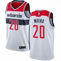 Mens Nike Washington Wizards 20 Jodie Meeks Swingman White Home NBA Jersey Association Edition 