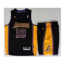 Los Angeles Lakers 10 Steve Nash Black Revolution 30 Swingman NBA Jerseys Shorts Suits Purple Number 2013 New Style