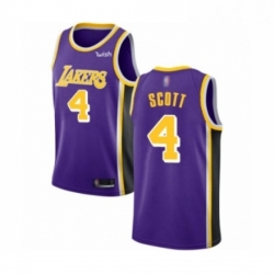 Womens Los Angeles Lakers 4 Byron Scott Authentic Purple Basketball Jerseys Icon Edition