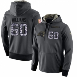 NFL Mens Nike Carolina Panthers 60 Daryl Williams Stitched Black Anthracite Salute to Service Player Performance Hoodie