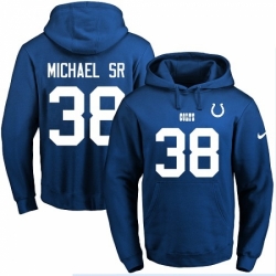 NFL Mens Nike Indianapolis Colts 38 Christine Michael Sr Royal Blue Name Number Pullover Hoodie