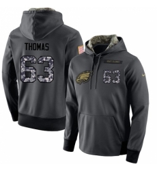 NFL Mens Nike Philadelphia Eagles 63 Dallas Thomas Stitched Black Anthracite Salute to Service Player Performance Hoodie
