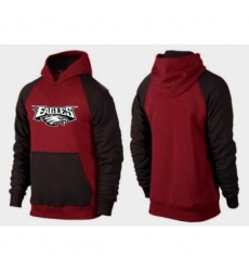 NFL Mens Nike Philadelphia Eagles Authentic Logo Pullover Hoodie RedBrown