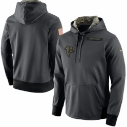 NFL Mens Atlanta Falcons Nike Anthracite Salute to Service Player Performance Hoodie
