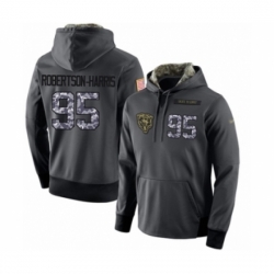 Football Mens Chicago Bears 95 Roy Robertson Harris Stitched Black Anthracite Salute to Service Player Performance Hoodie