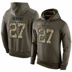 NFL Nike Chicago Bears 27 Sherrick McManis Green Salute To Service Mens Pullover Hoodie
