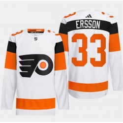 Men Philadelphia Flyers 33 Samuel Ersson White 2024 Stadium Series Stitched Jersey