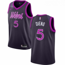 Womens Nike Minnesota Timberwolves 5 Gorgui Dieng Swingman Purple NBA Jersey City Edition