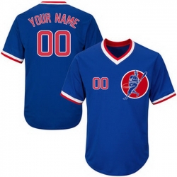 Men Women Youth Toddler All Size Chicago Cubs Blue Customized Throwback New Design Jersey