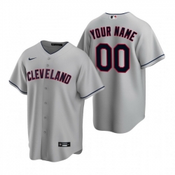 Men Women Youth Toddler All Size Cleveland Indians Custom Nike Gray 2020 Stitched MLB Cool Base Road Jersey