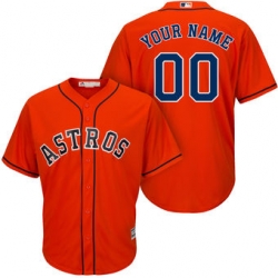 Men Women Youth All Size Houston Astros Majestic Cool Base Custom Jersey Orange 3