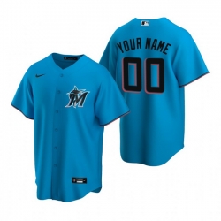 Men Women Youth Toddler All Size Miami Marlins Custom Nike Blue Stitched MLB Cool Base Jersey