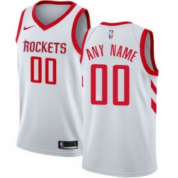 Men Women Youth Toddler All Size Nike Houston Rockets Customized Swingman White Home NBA Association Edition Jersey