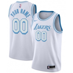 Men Women Youth Toddler Los Angeles Lakers White Custom Nike NBA Stitched Jersey