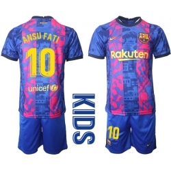 Kids Barcelona Soccer Jerseys 009