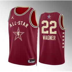 Men 2024 All Star 22 Franz Wagner Crimson Stitched Basketball Jersey