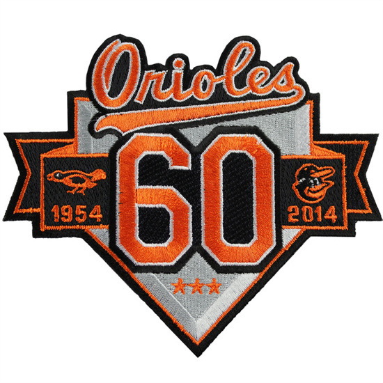 Youth 2014 Baltimore Orioles 60th Anniversary Season Jersey Sleeve Patch 1954 Biaog